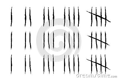 Hand drawn Tally marks Stock Photo