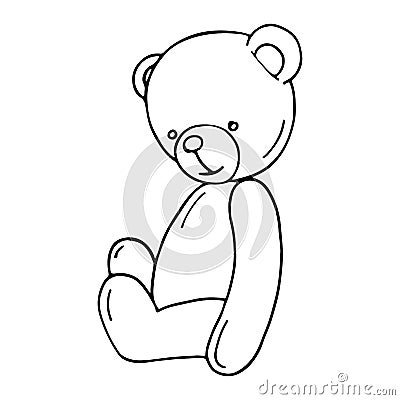 Hand drawn Teddy bear Vector Illustration