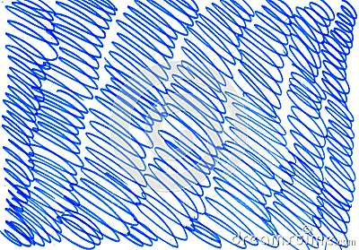 Hand drawn texture. Abstract spiral doodle style. Outline drawing. Classic blue and white background. Graphic sketch. Pattern. For Stock Photo