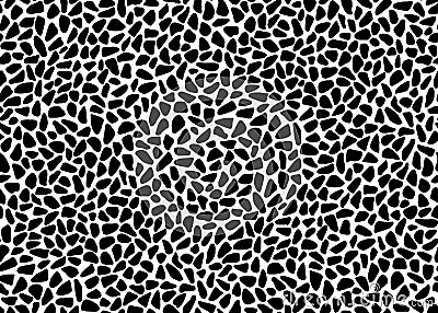 Hand drawn texture seamless pattern. Creative monochrome vector endless background painted by ink. Abstract doodle freehand stone Vector Illustration