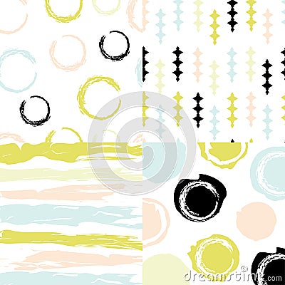 Hand Drawn textures. Isolated. Vector Illustration. Pastel hand drawn texture. Vector Illustration