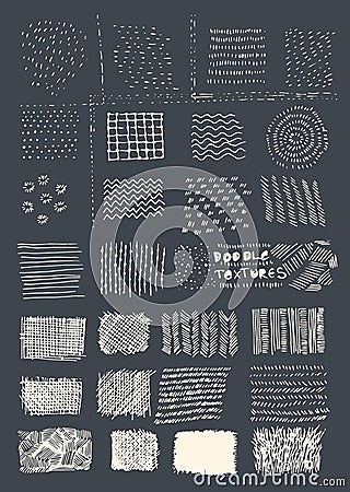 Hand drawn textures Vector Illustration