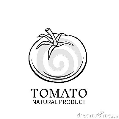 Hand drawn tomato icon Vector Illustration