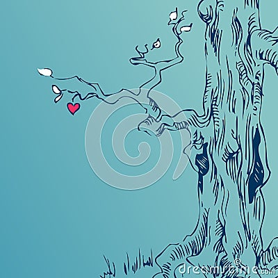 Hand drawn tree Vector Illustration