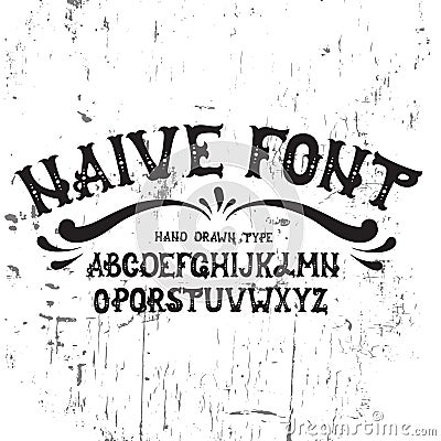 Hand drawn trendy font. Vector Illustration