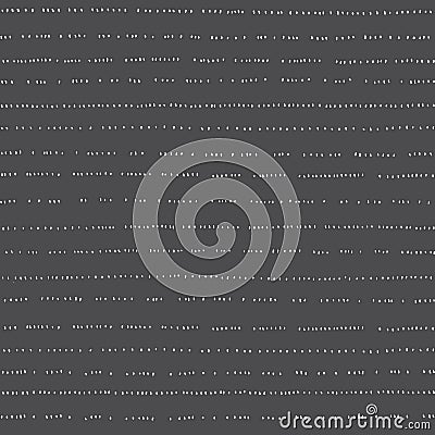 Hand drawn tribal marks, dots, forming stripes,lines, mimicking stitches on dark background. Geo vector seamless pattern Vector Illustration