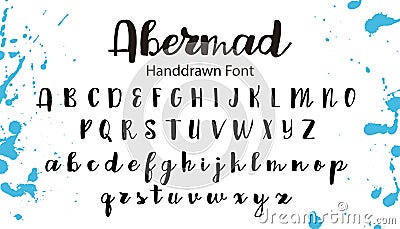 Hand drawn vector alphabet. Calligraphy letters for your design Vector Illustration