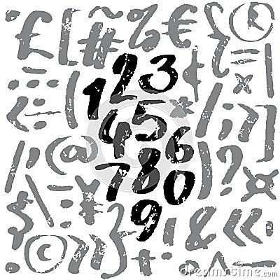 Hand drawn vector alphabet Vector Illustration