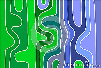 Hand drawn vector background in cartoon style. objects lines forms Stock Photo