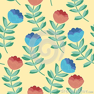 Hand drawn vector illustration. Elegant seamless pattern Vector Illustration