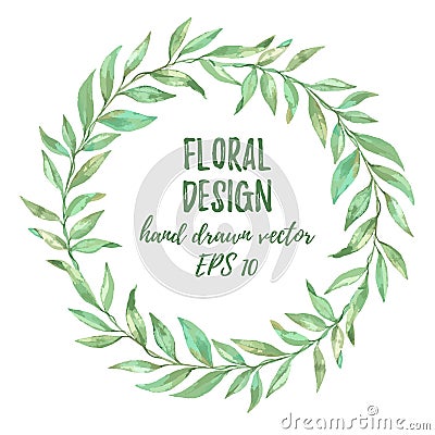 Hand drawn vector illustration. Imitation of watercolor. Floral Vector Illustration