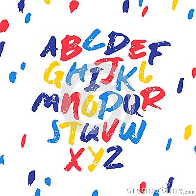 Hand drawn vector letters Vector Illustration