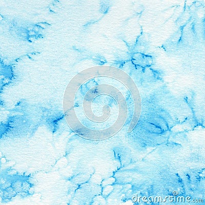 Watercolor bleached blue winter background Stock Photo