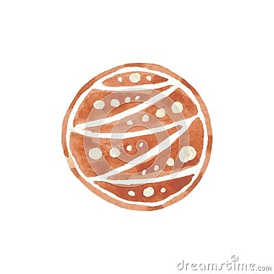 Hand drawn watercolor gingerbread cookies Stock Photo