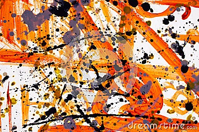 Hand drawn watercolor painting. Abstract art background. Color texture. Fragment of a work of art. Spot paint. Brushes paint. art Stock Photo