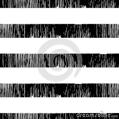 Hand drew black abstract lines seamless pattern Vector Illustration