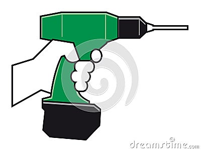 Hand Drill Vector Illustration