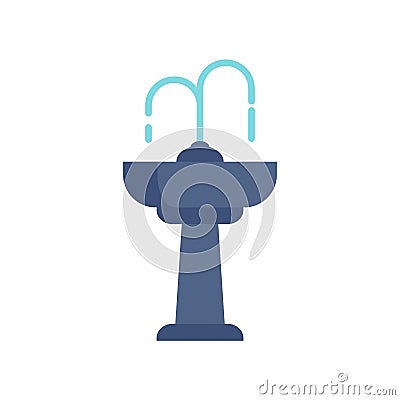 Hand drinking fountain icon flat isolated vector Vector Illustration