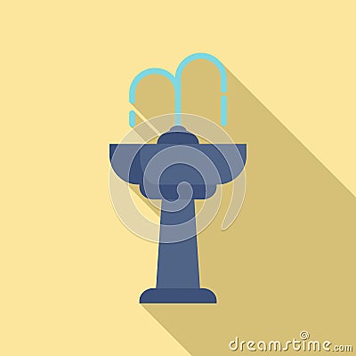 Hand drinking fountain icon, flat style Vector Illustration