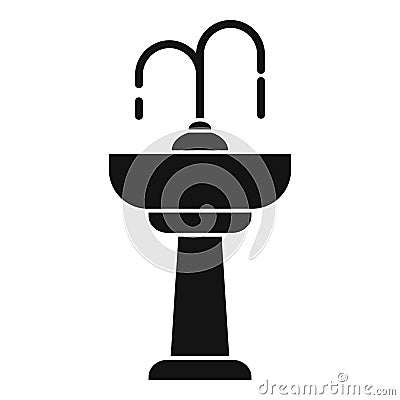 Hand drinking fountain icon, simple style Vector Illustration