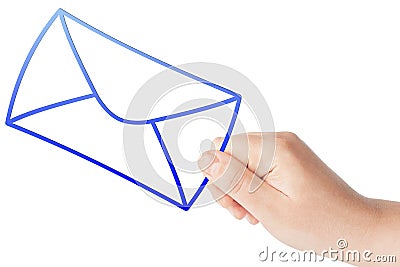 Hand with the envelope Stock Photo