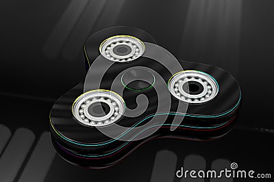 Hand fidget spinner toy - 3d illustration Cartoon Illustration