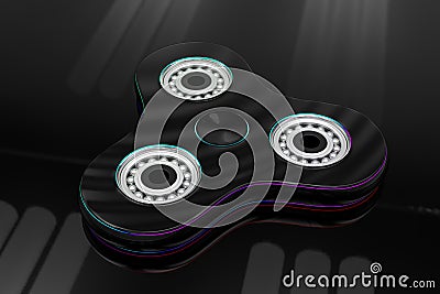 Hand fidget spinner toy - 3d illustration Cartoon Illustration