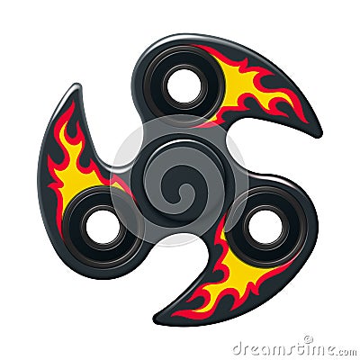 Hand fidget spinner toy - stress and anxiety relief. Vector Illustration