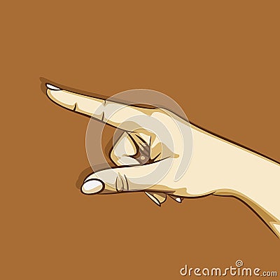 Hand finger pointing Vector Illustration