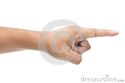 Hand finger pointing isolated Stock Photo