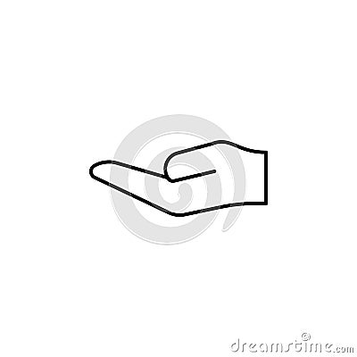 Hand, finger, take, give, arm outline icon. Element of simple icon for websites, web design, mobile app, info graphics. Signs and Stock Photo