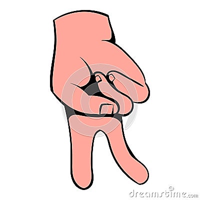 Hand gesture icon, icon cartoon Vector Illustration