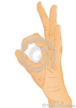 Hand gesture - OK Vector Illustration