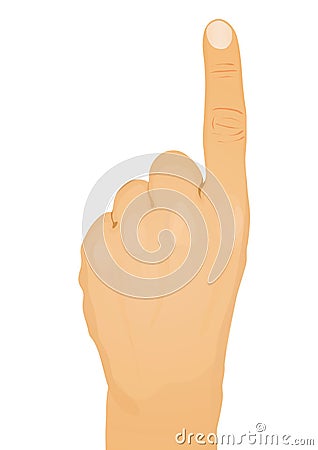 Hand gesture - pointing Vector Illustration