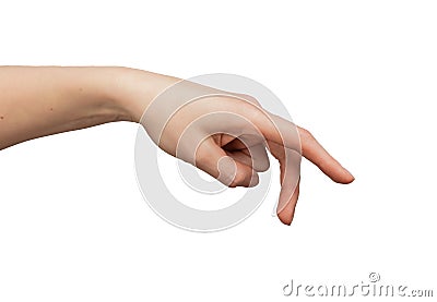 Hand gesture. Showing palm, empty sign. Abstract symbol, nonverbal communication concept. Stock Photo