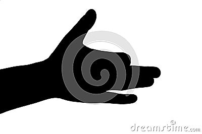 Hand gesture silhouette Stock Photo