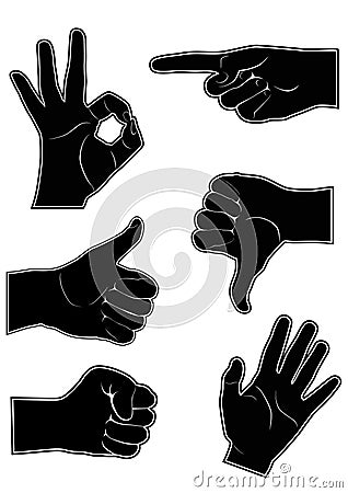 Hand gestures Stock Photo