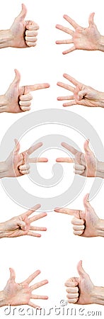 Hand gestures Stock Photo