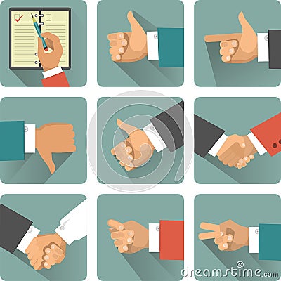 Hand gestures itsons Vector Illustration