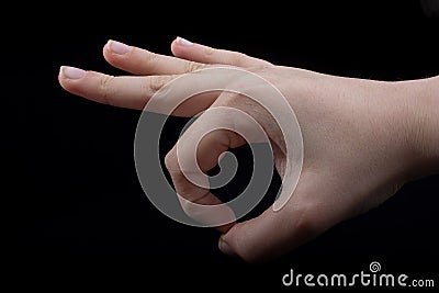 Hand gesturing ok okay agree sign Stock Photo