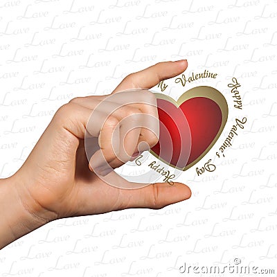 Hand giving conceptual heart Stock Photo