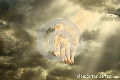 Hand Of God Stock Photo