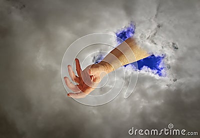 Hand of god Stock Photo