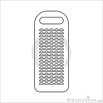 Hand grated coconut icon Vector Illustration