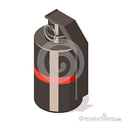 Hand grenade icon isolated on white background. Vector Illustration