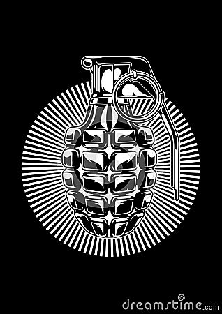 Hand Grenade Vector Illustration