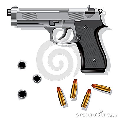 Hand gun Vector Illustration