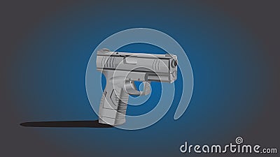 Hand Gun Vector Illustration