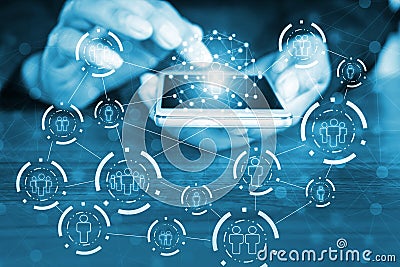 Hand of hacker on computer keyboard with unlocked icon ,cyber attack, unsecured network ,internet security Stock Photo