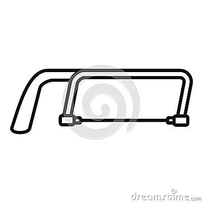 Hand hacksaw icon, outline style Vector Illustration